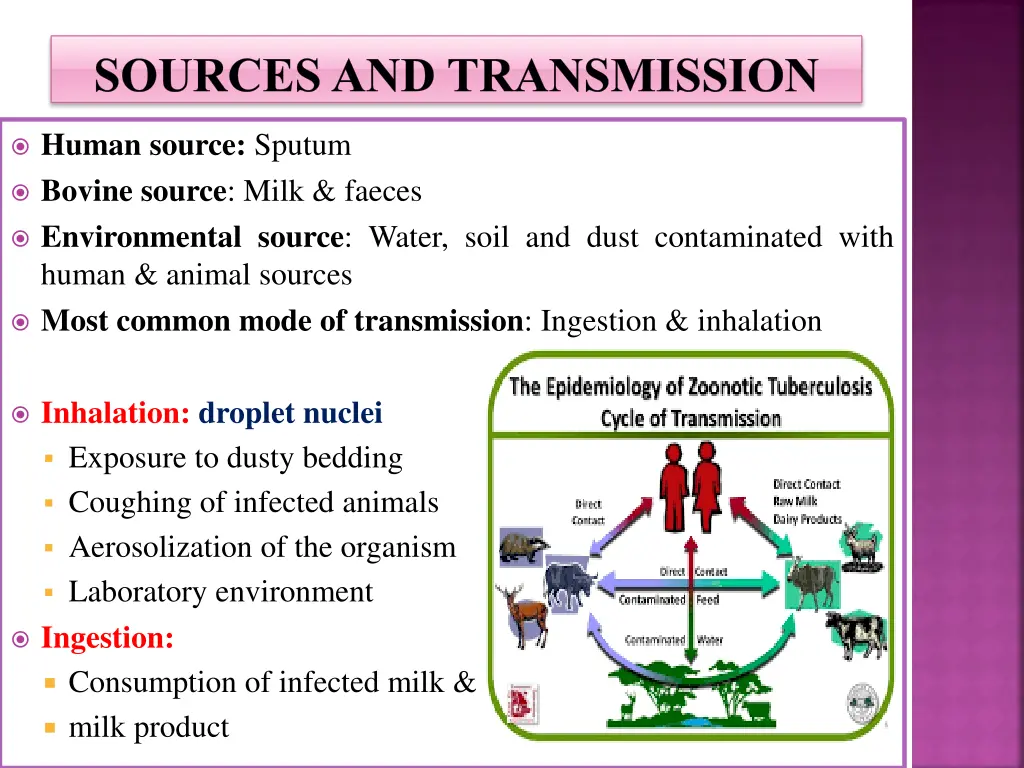 sources and transmission