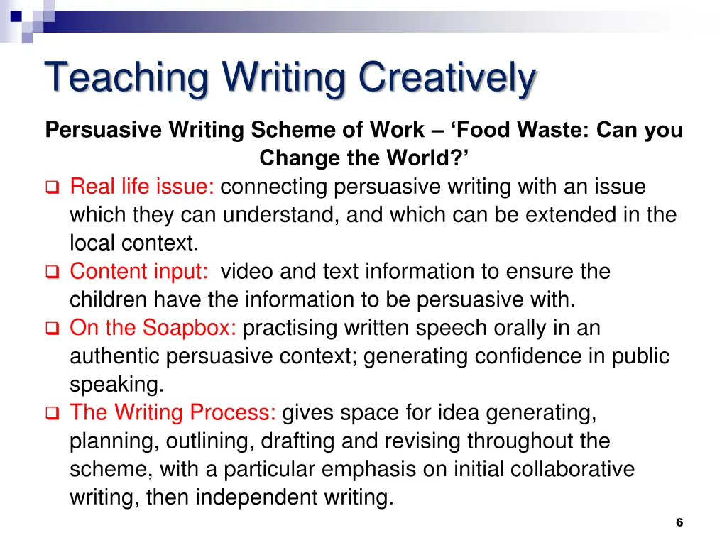 teaching writing creatively 1