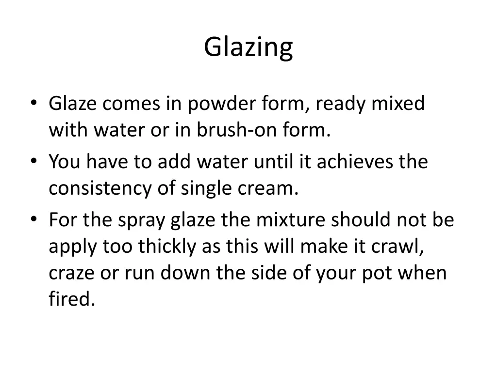 glazing