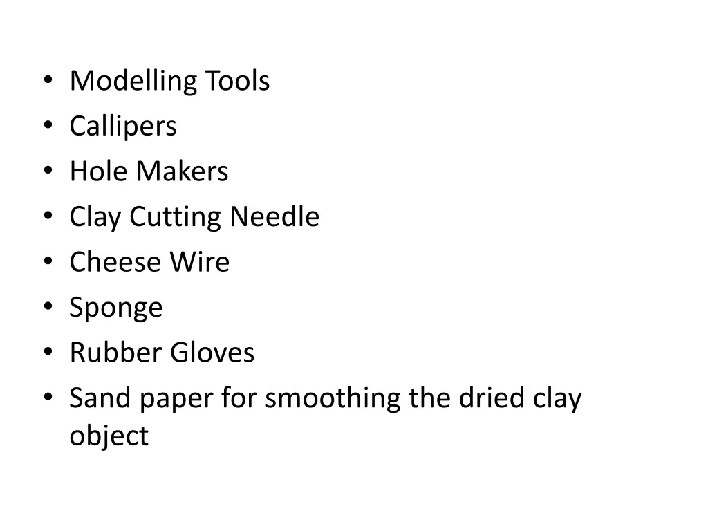 modelling tools callipers hole makers clay