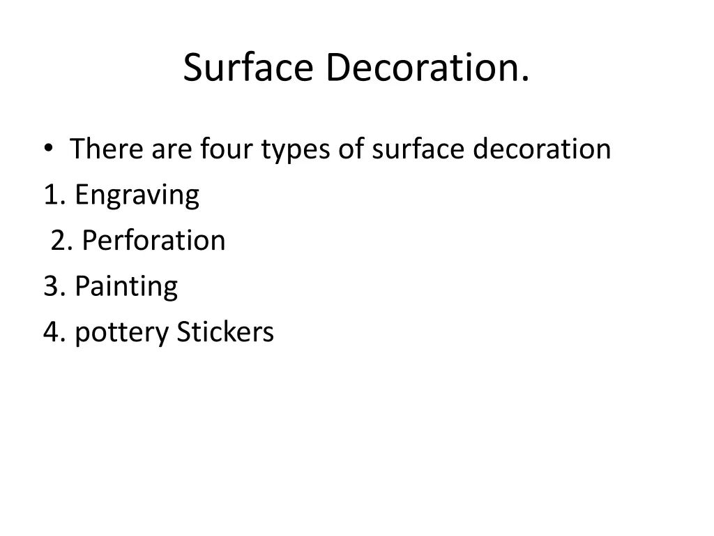 surface decoration