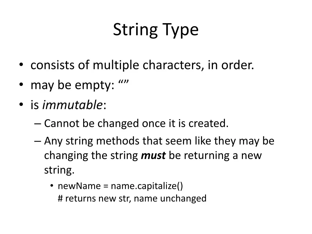 string type