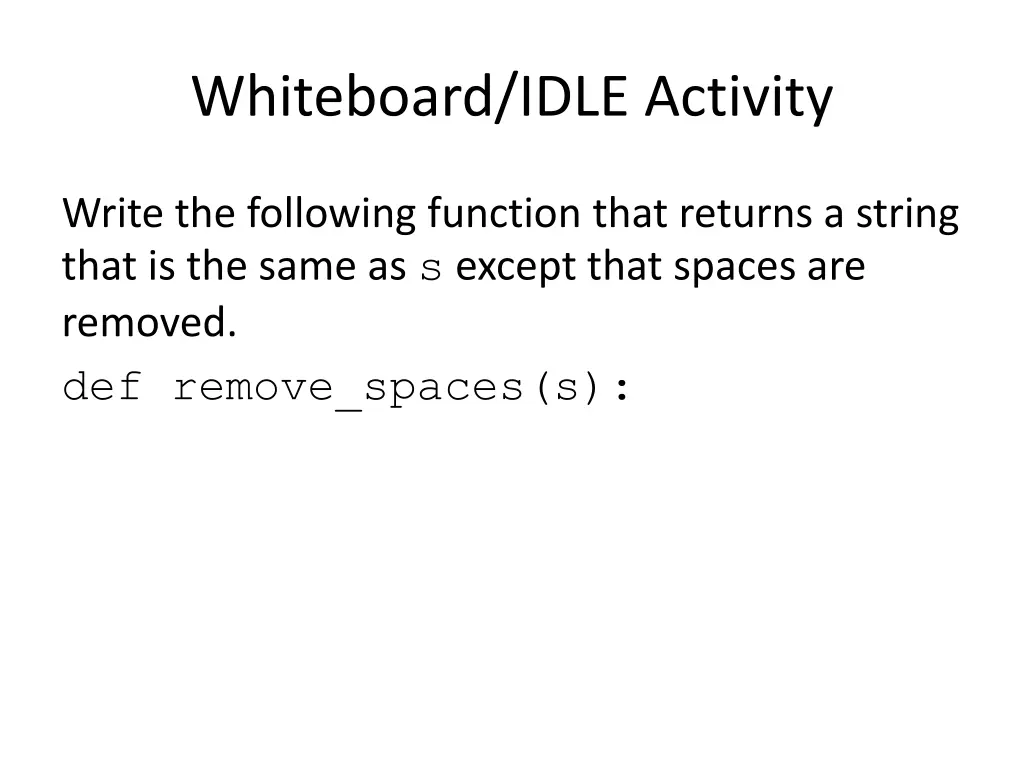 whiteboard idle activity