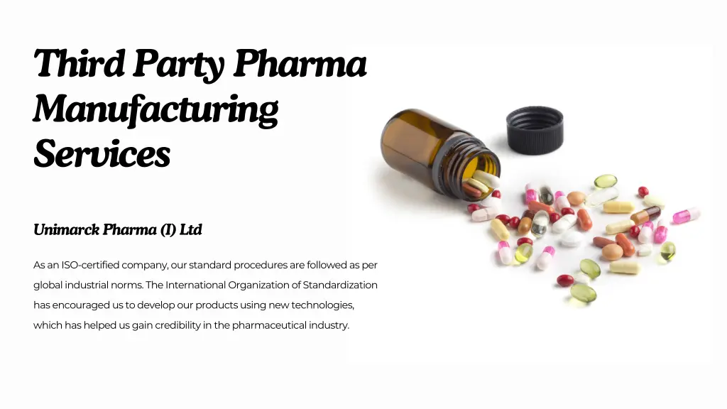 third party pharma manufacturing services