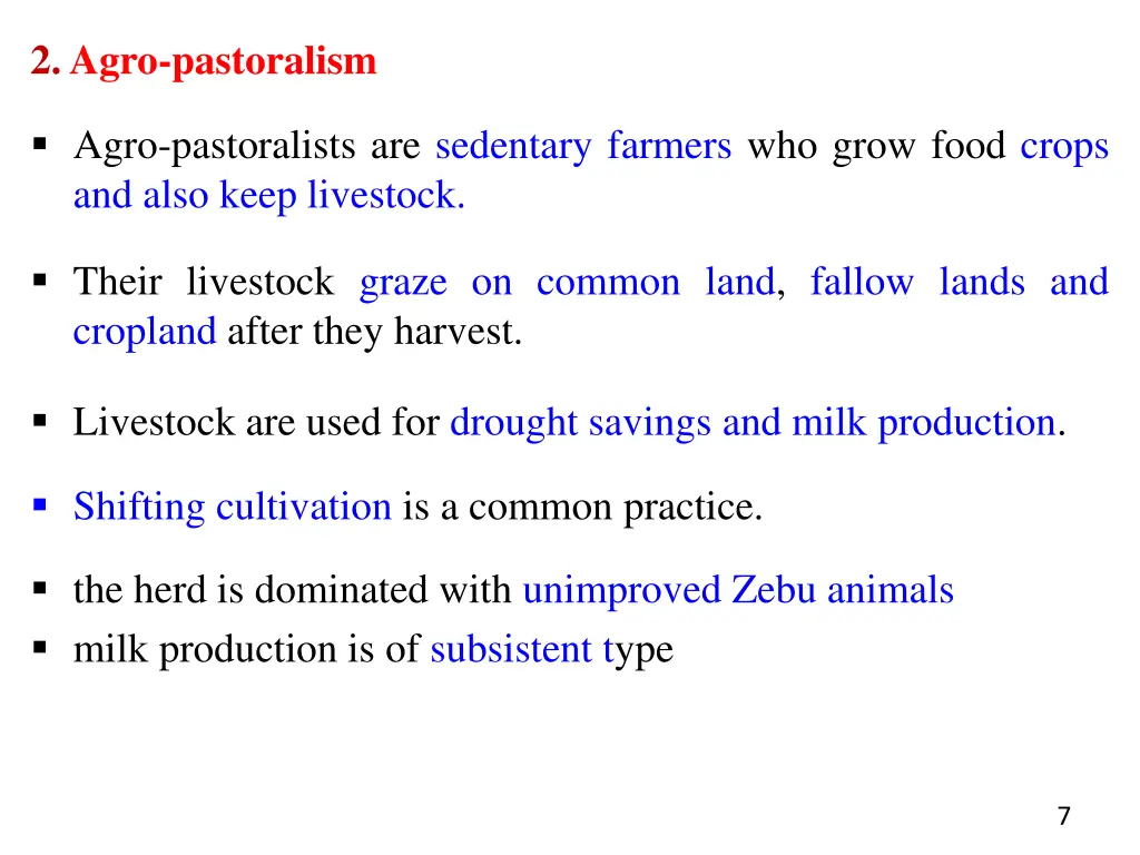 2 agro pastoralism