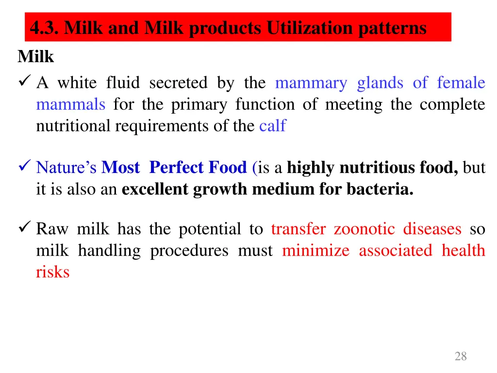 4 3 milk and milk products utilization patterns