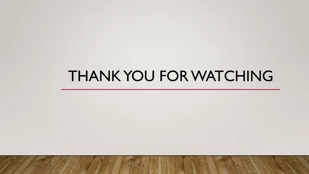 thank you for watching