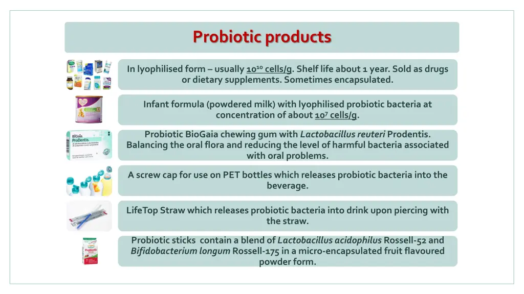 probiotic products