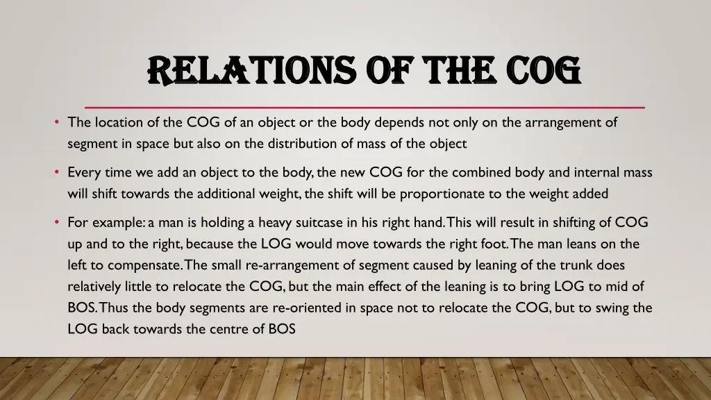 relations of the cog relations of the cog