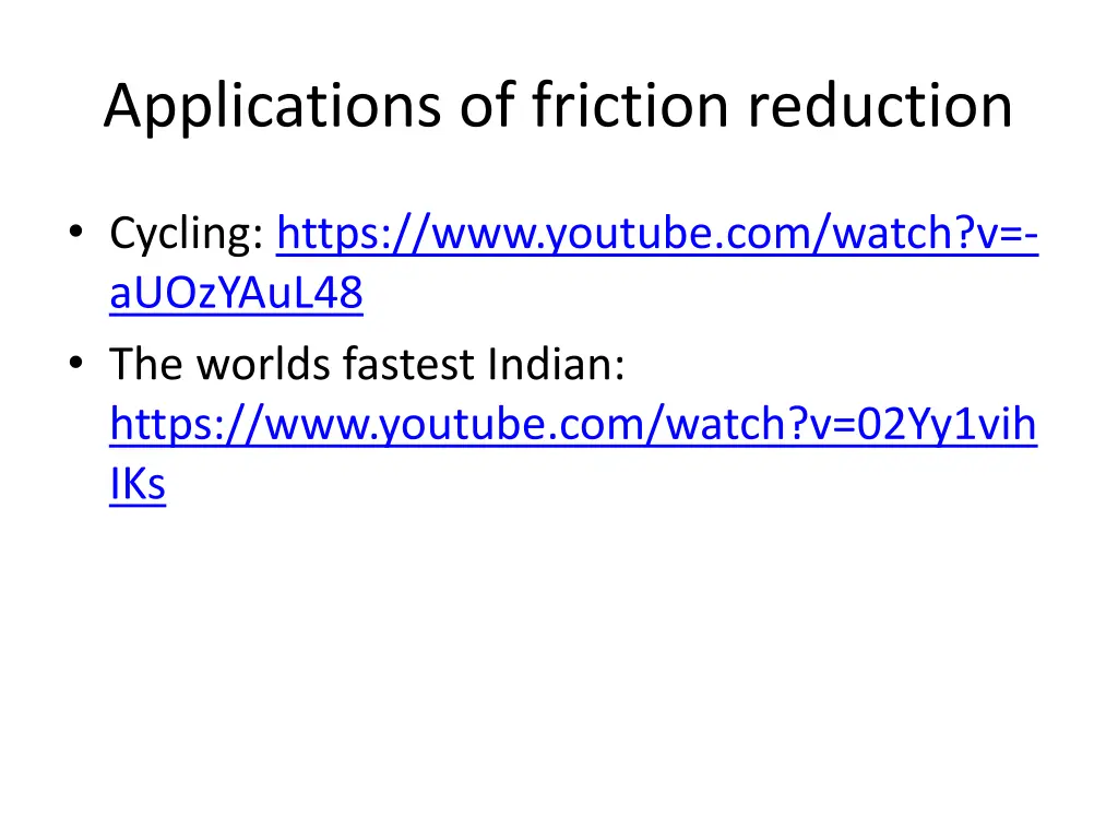 applications of friction reduction