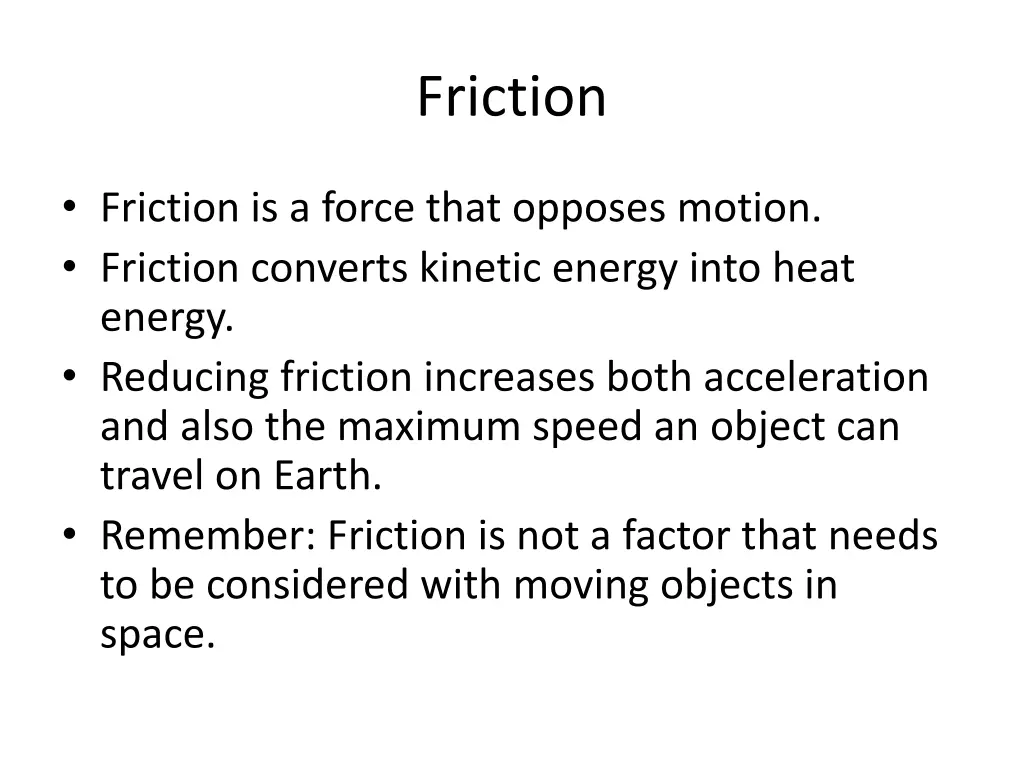 friction