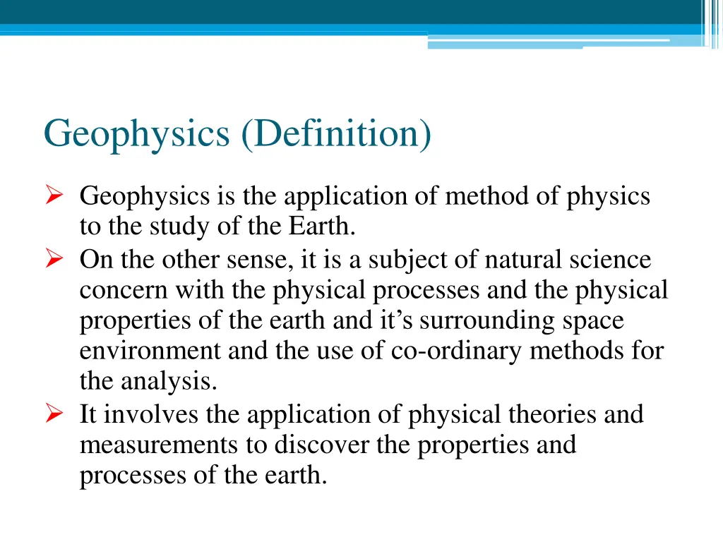 geophysics definition