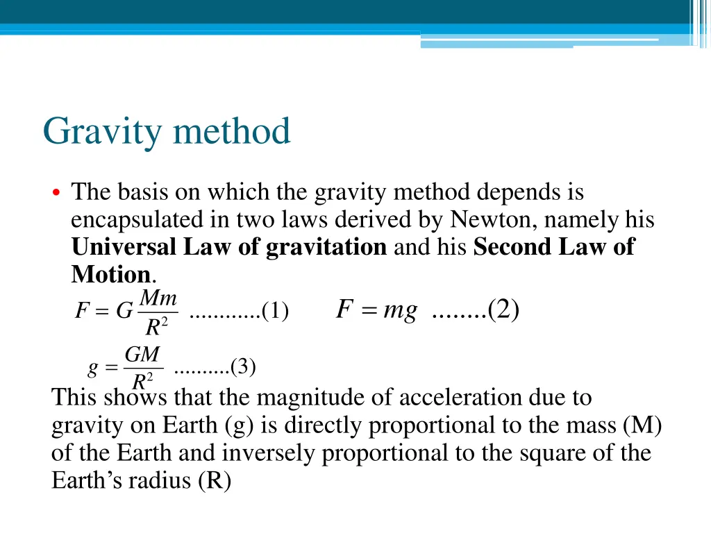 gravity method 2