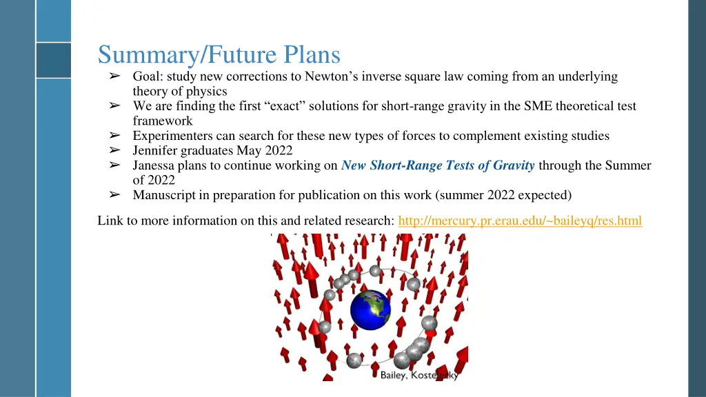 summary future plans goal study new corrections