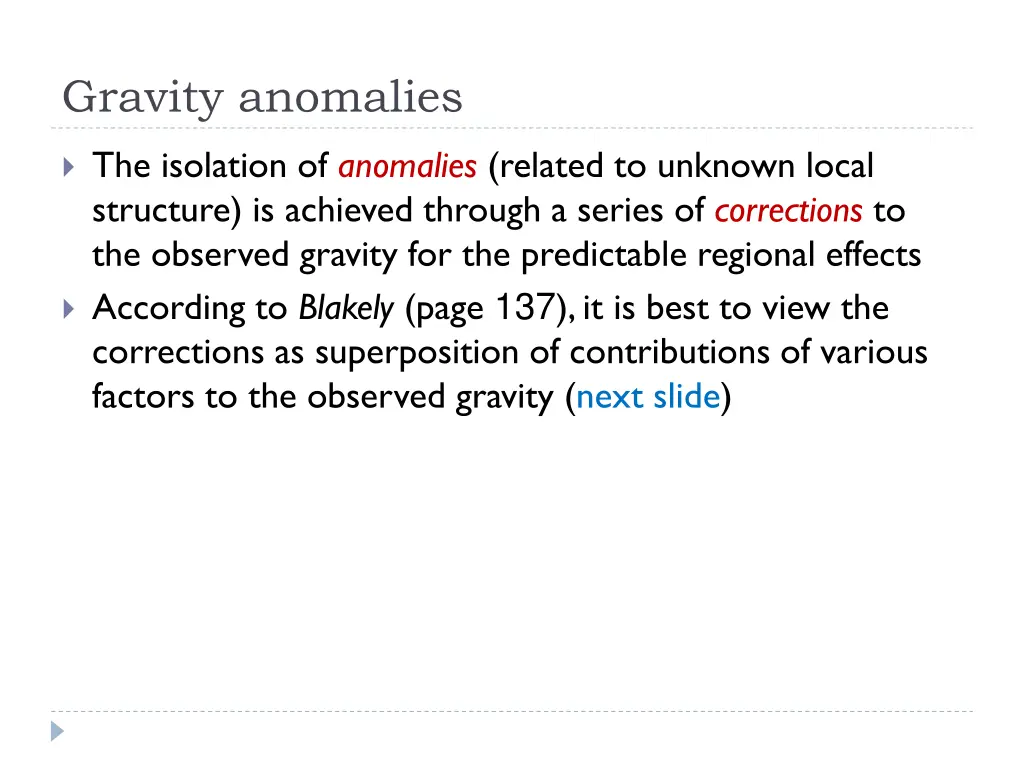 gravity anomalies