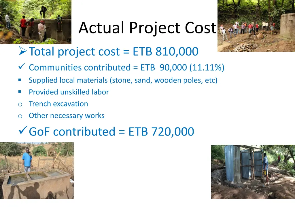 actual project cost total project cost