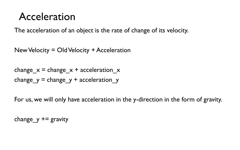 acceleration