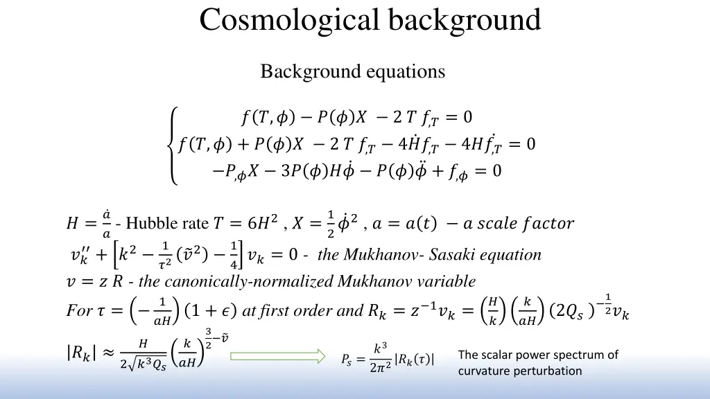 cosmological background