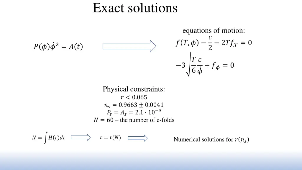 exact solutions