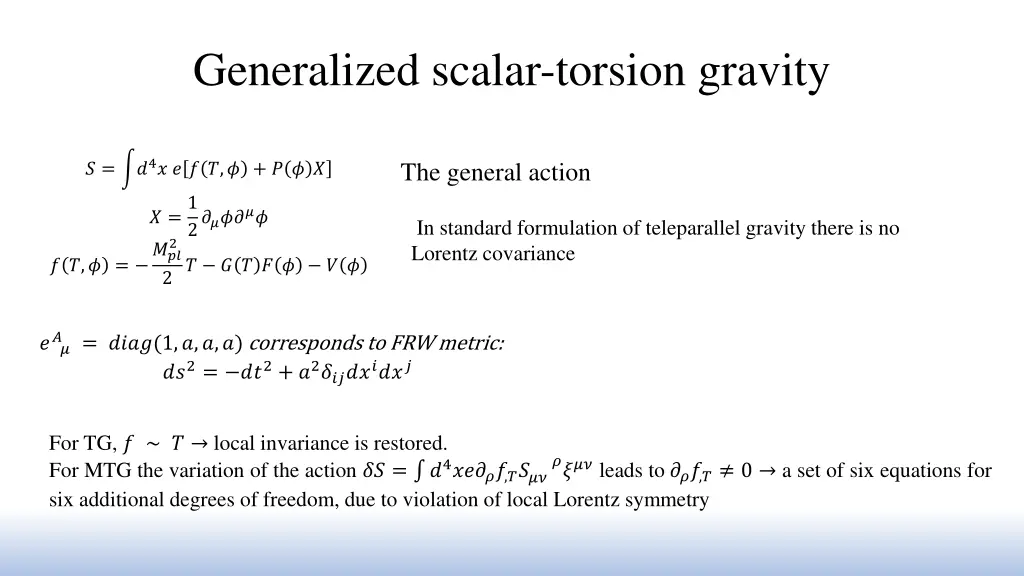 generalized scalar torsion gravity