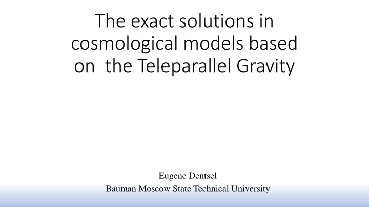 the exact solutions in cosmological models based