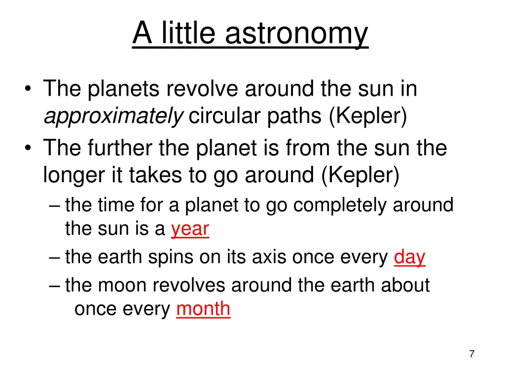 a little astronomy