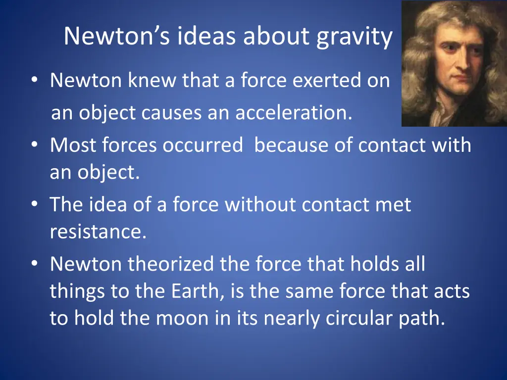 newton s ideas about gravity