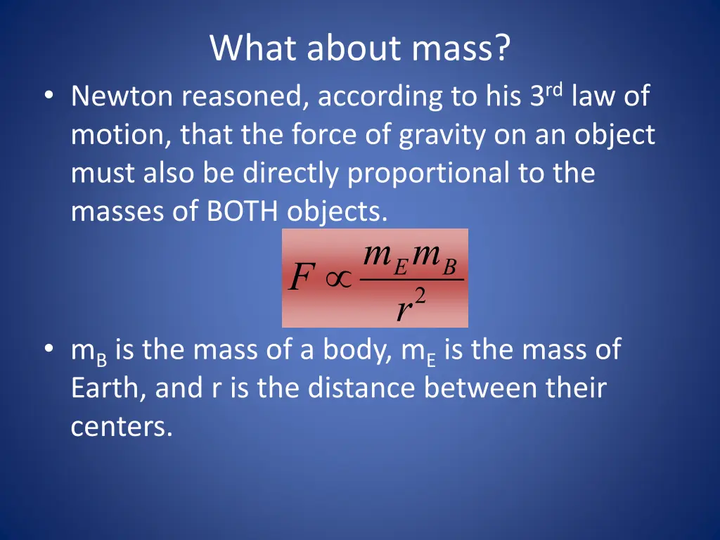 what about mass