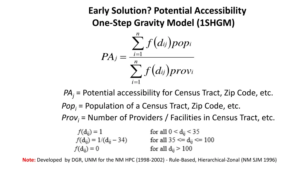 early solution potential accessibility one step