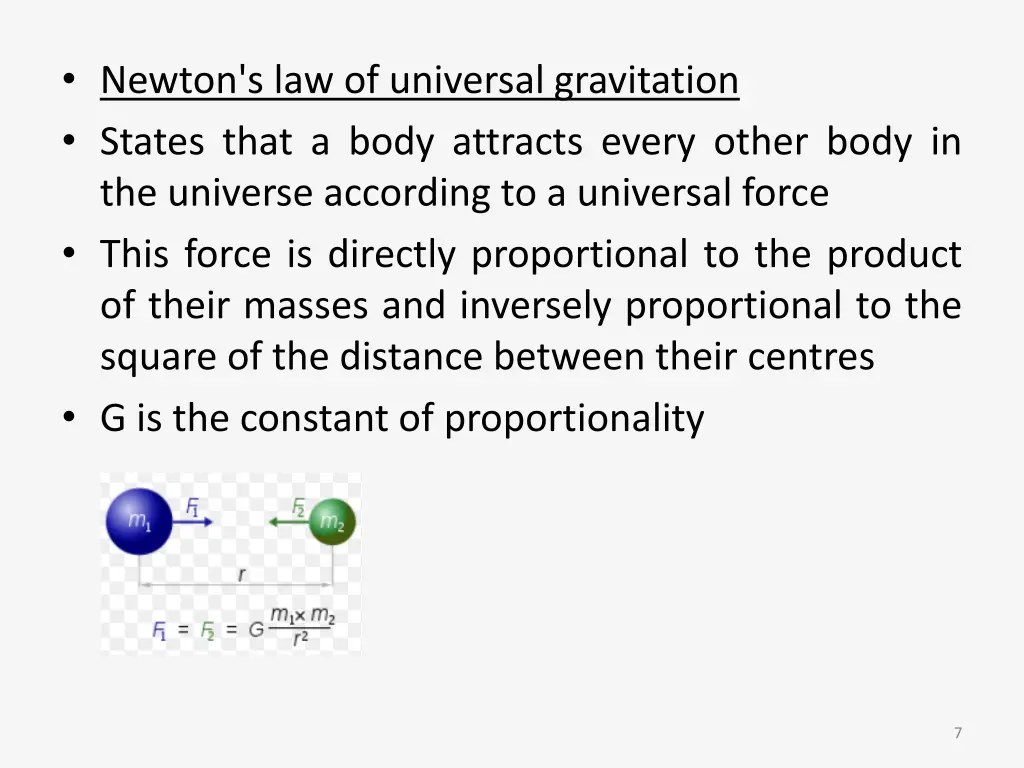 newton s law of universal gravitation states that