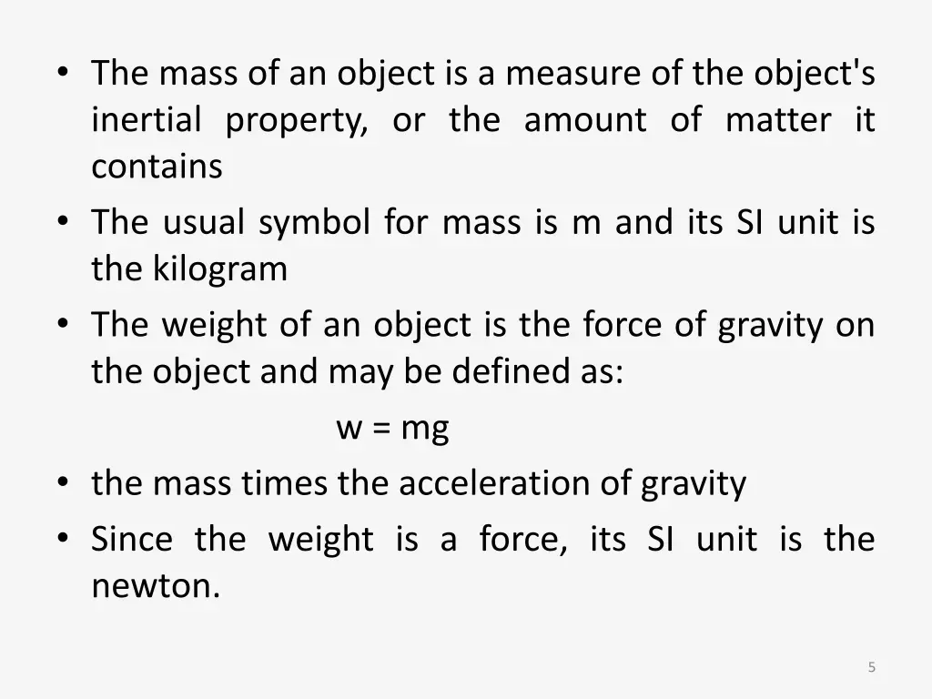 the mass of an object is a measure of the object