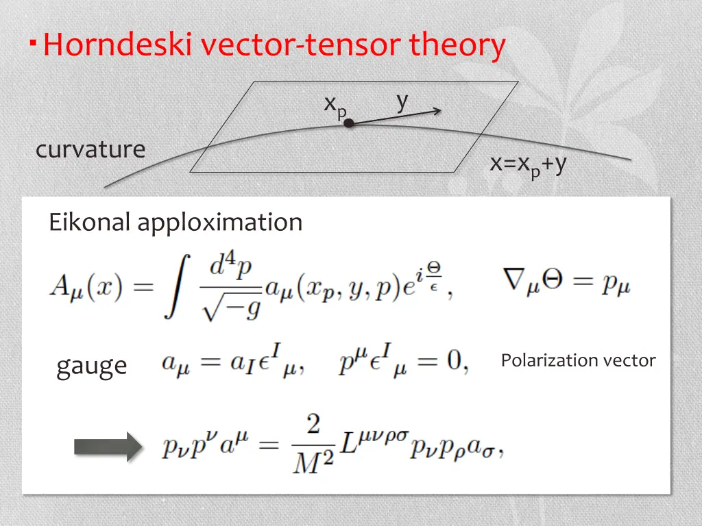 horndeski vector tensor theory 4