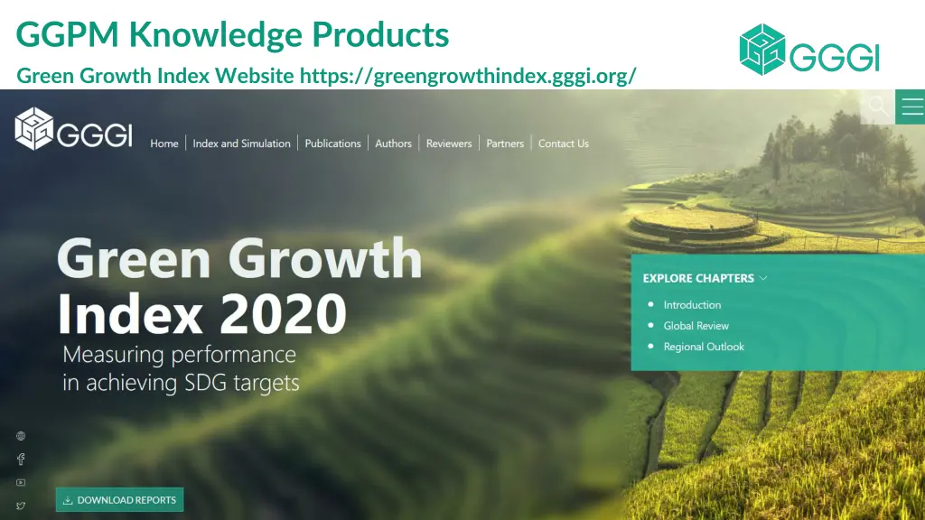 ggpm knowledge products green growth index