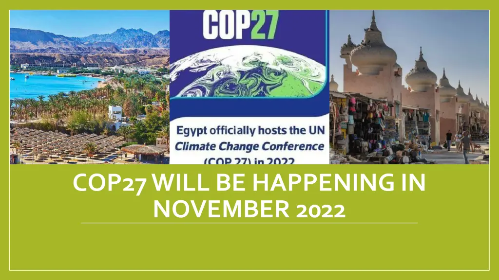 cop27 will be happening in november 2022