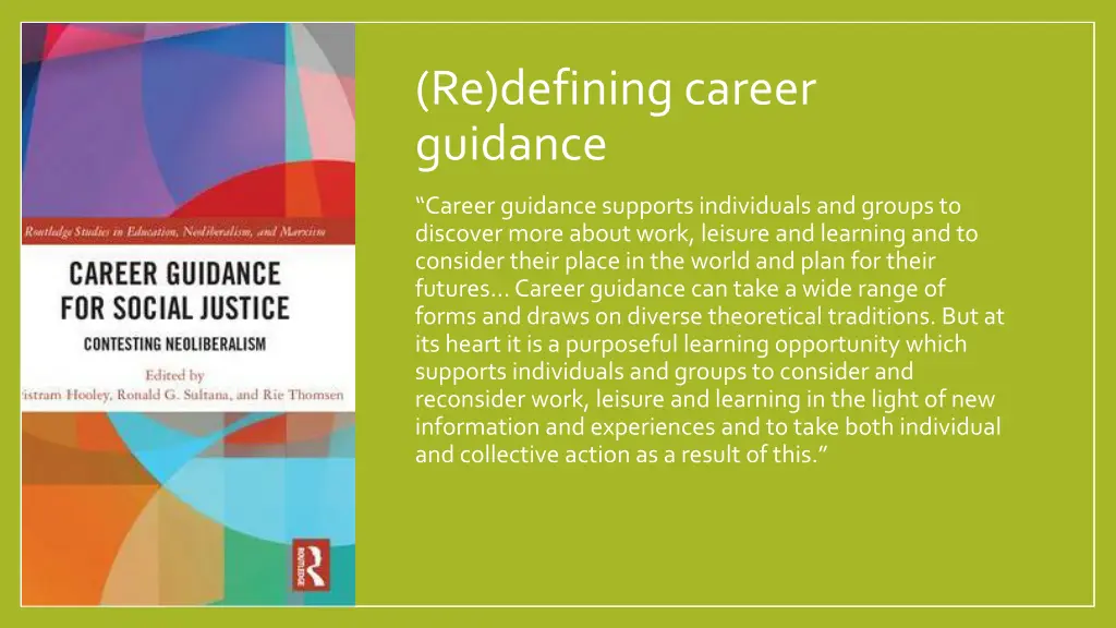 re defining career guidance