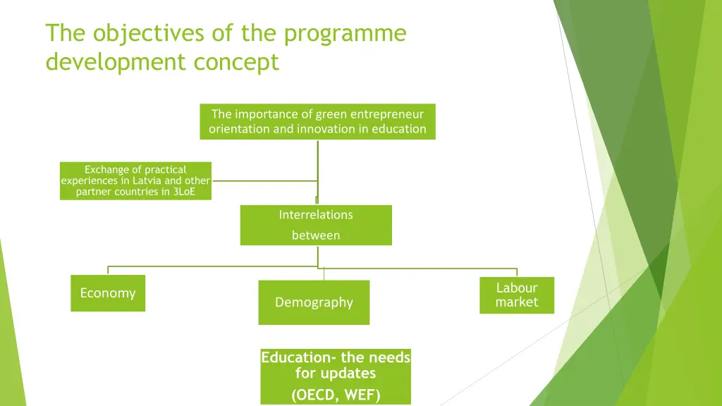 the objectives of the programme development