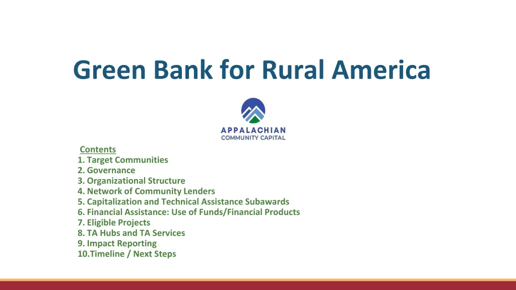 green bank for rural america 1