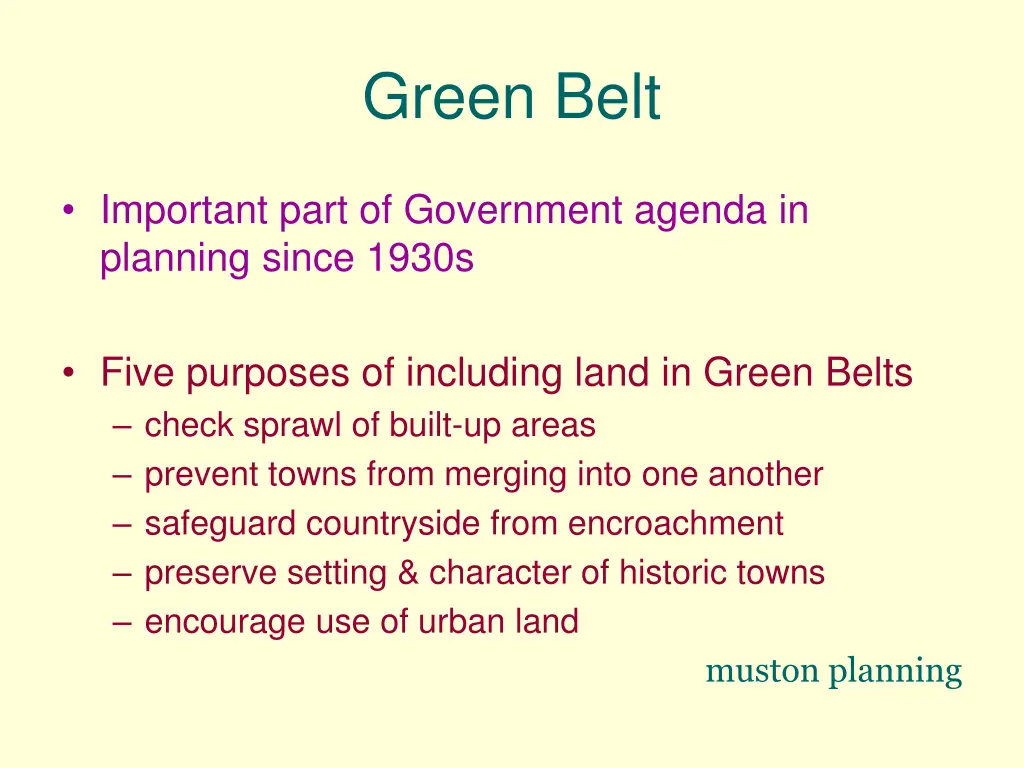 green belt