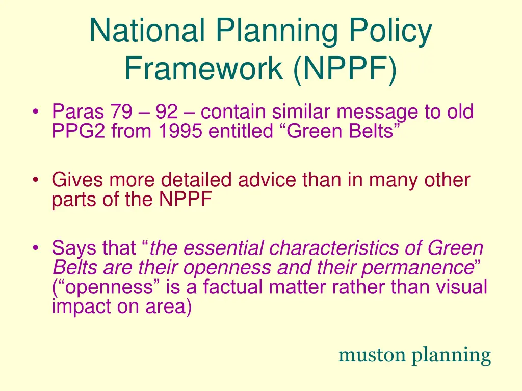 national planning policy framework nppf