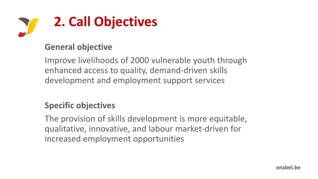 2 call objectives