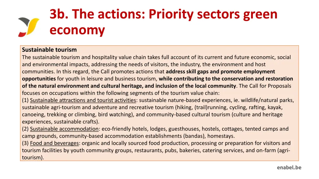 3b the actions priority sectors green economy 2