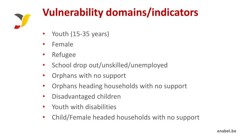 vulnerability domains indicators