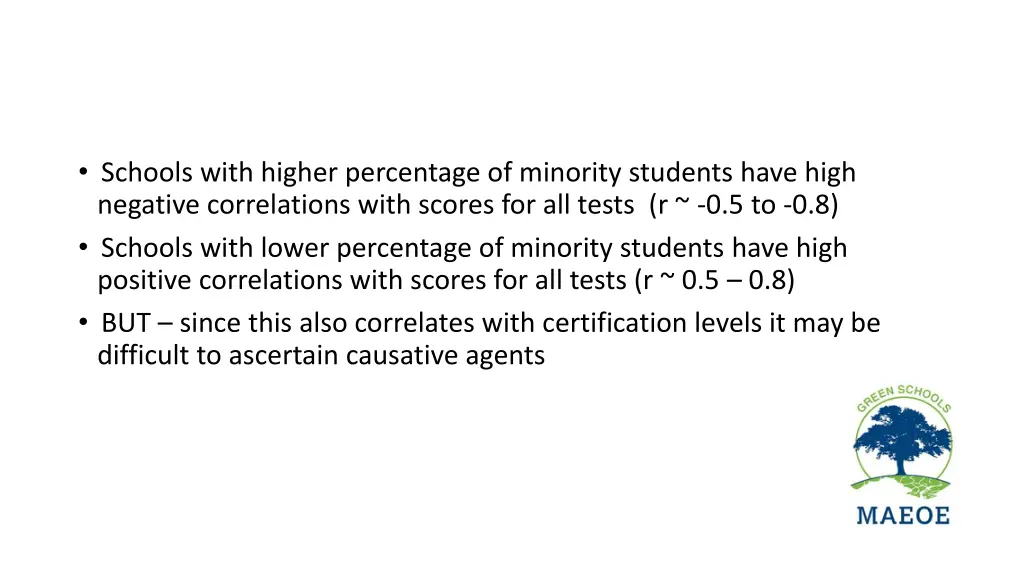 schools with higher percentage of minority