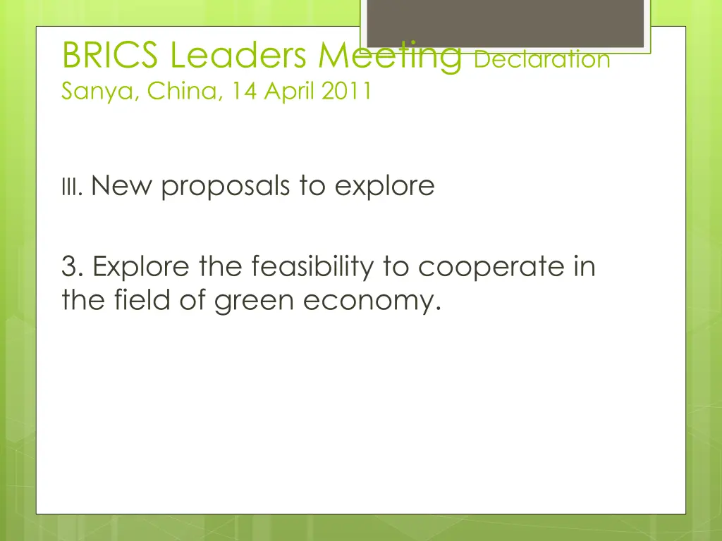 brics leaders meeting declaration sanya china