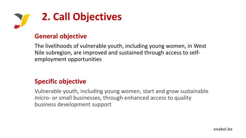 2 call objectives