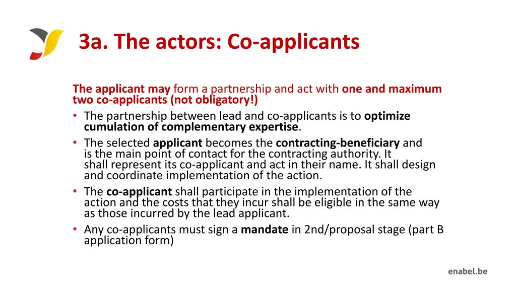 3a the actors co applicants