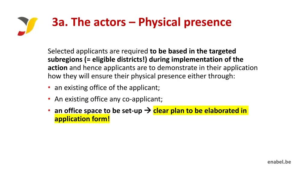 3a the actors physical presence