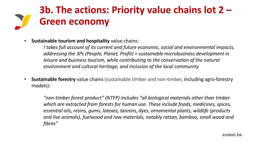 3b the actions priority value chains lot 2 green