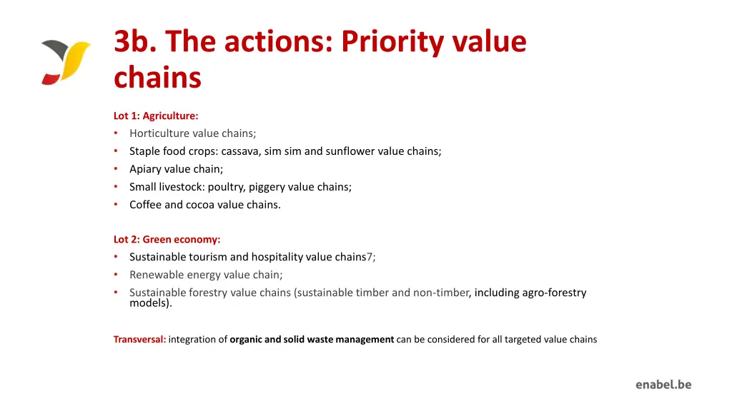 3b the actions priority value chains