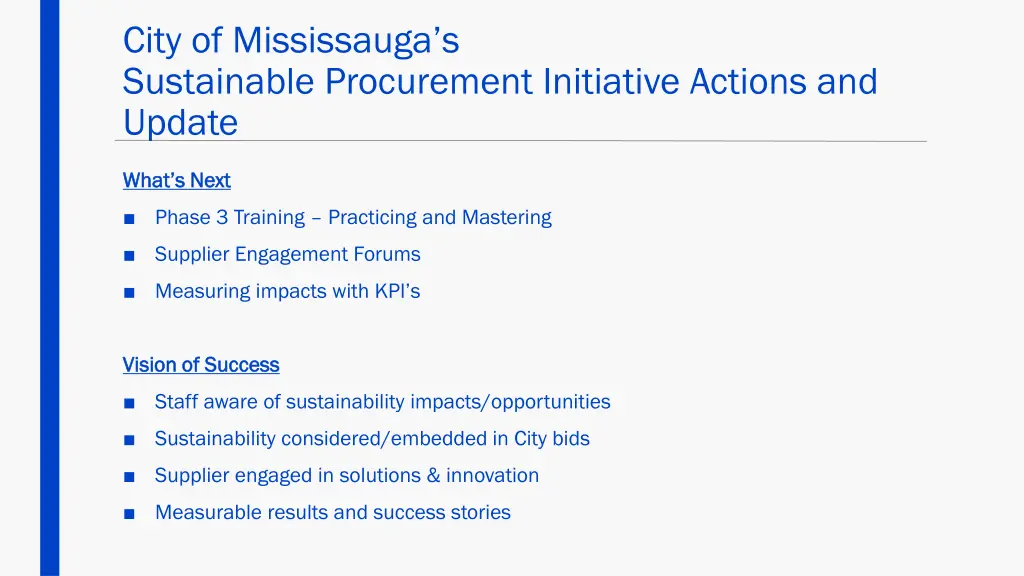 city of mississauga s sustainable procurement 10